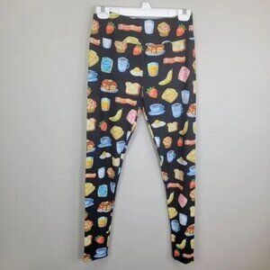P&S Designs Breakfast Yummies Polyester Spandex Leggings‎ One Size Fits All